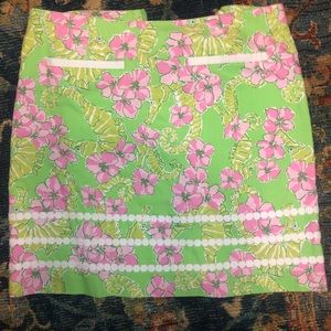 Lilly Pulitzer Seahorse Floaters Skirt Size 6